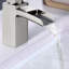 Robinet de lavabo de salle de bain à poignée simple et simple en nickel brossé Topcraft-49655652