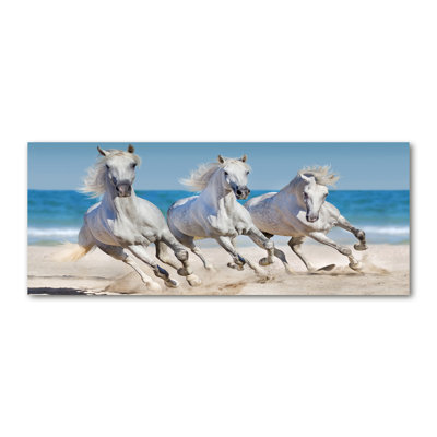 White Horses Beach - No Frame Print on Canvas