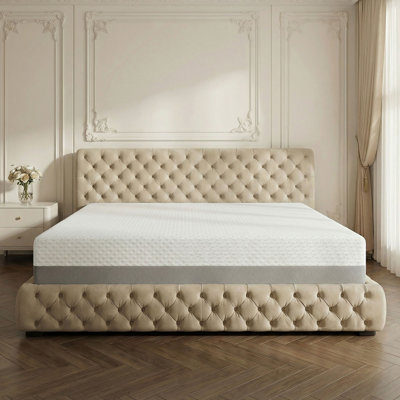Super King Mattress, 12-Inch Hybrid Memory Foam And Pocket Sprung Mattress, 180X200X30Cm 5-Zone Orthopaedic Support For Back Pain Relief, Medium Firm Breathable Bed Mattress In A Box