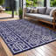 Tapis intérieur / extérieur bleu marine / blanc Aldo-70160283