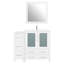 Ensemble de meuble-lavabo autoportant 42 po avec plateau en céramique et miroir assorti Brescia-27042797