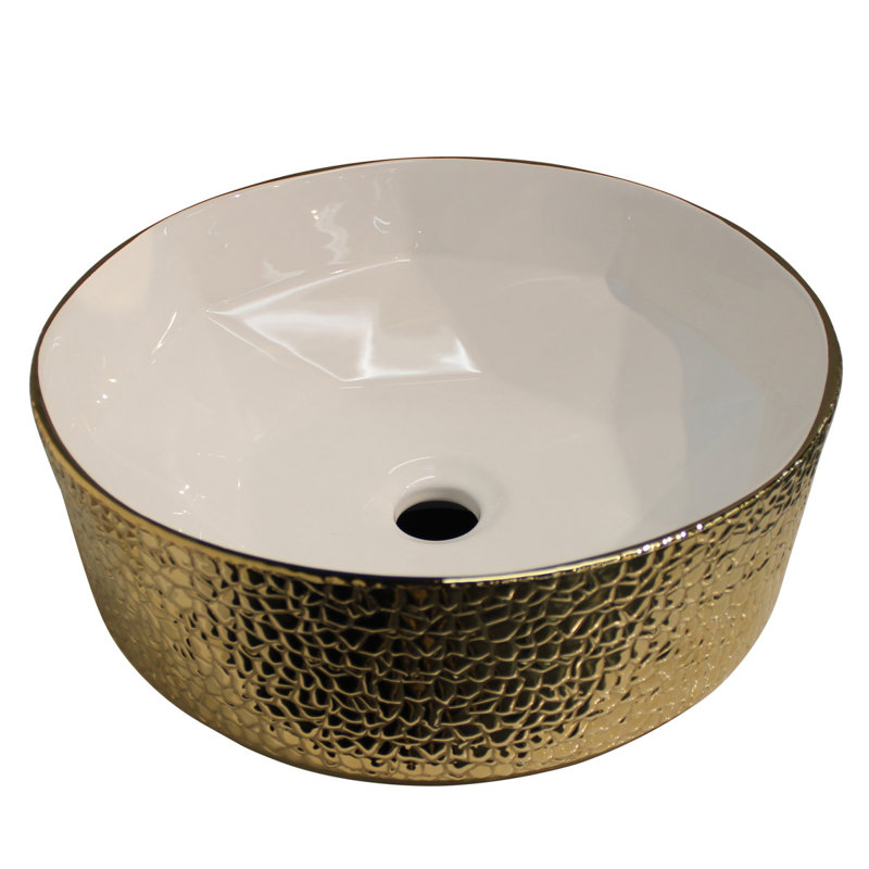 Dowell 16.8'' Ceramic Circular Bathroom Sink