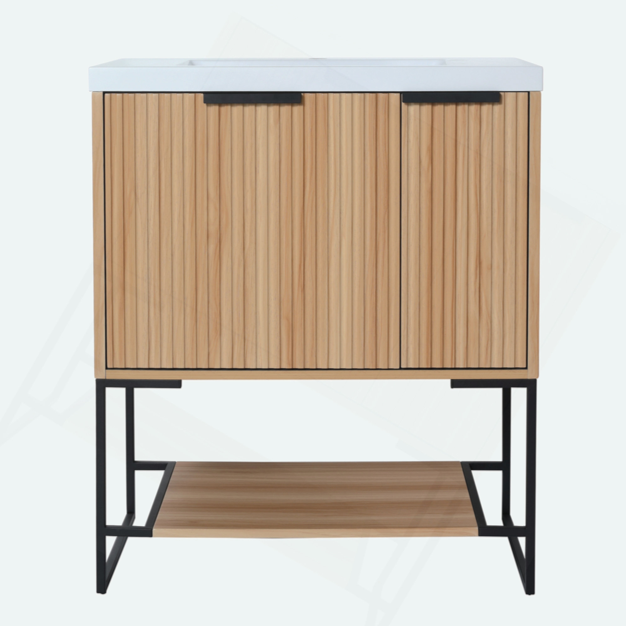 Latitude Run® 30 Inch Freestanding Bathroom Vanity With Resin Basin,30X18 | Wayfair