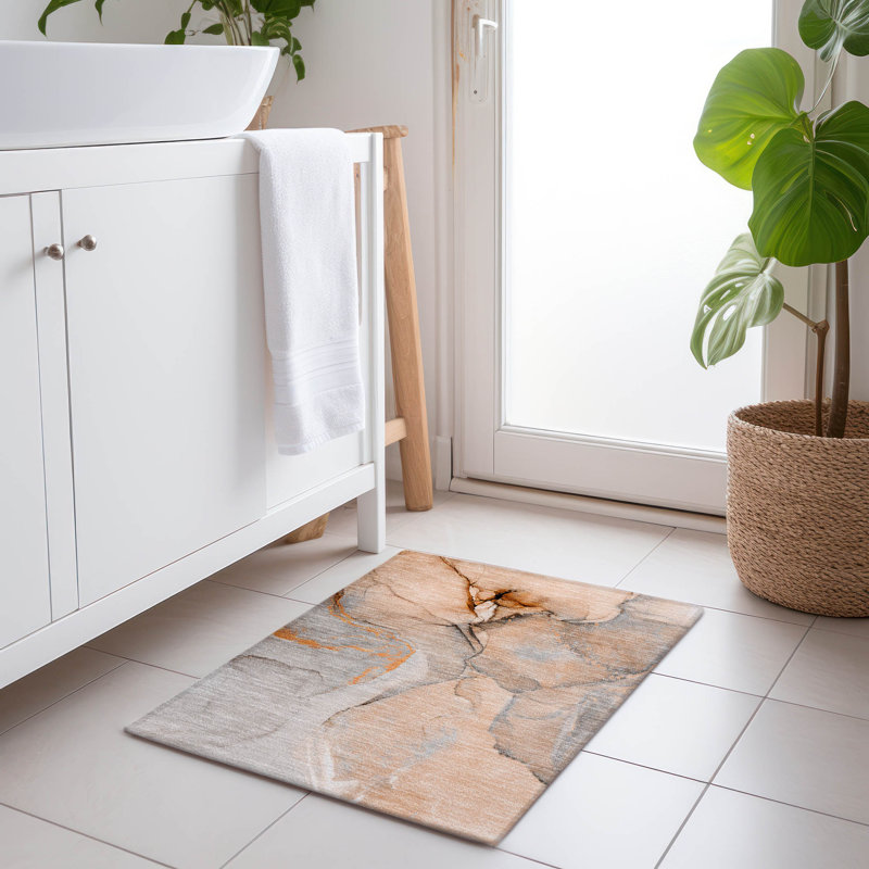 Tapis intérieur / extérieur Alfonzo avec envers antidérapant, Rectangle 1 pi 8 po x 2 pi 6 po