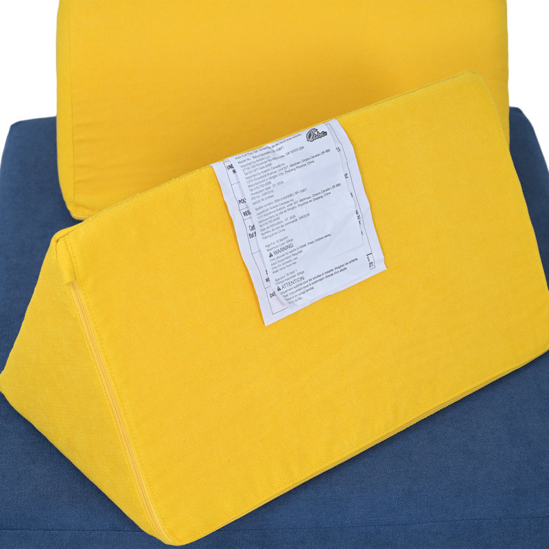 Blocs d'escalade en mousse désossés pour enfants, jouets d'escalade avec housse lavable, ensemble d'escalade et de rampement pour enfants, bleu