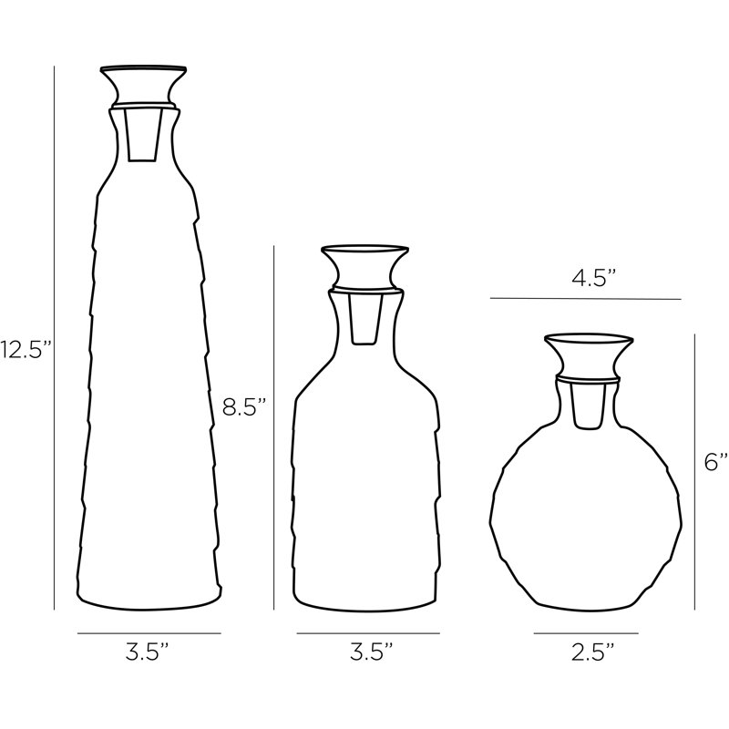 Macklin 3 - Piece Glass Whiskey Decanter Set