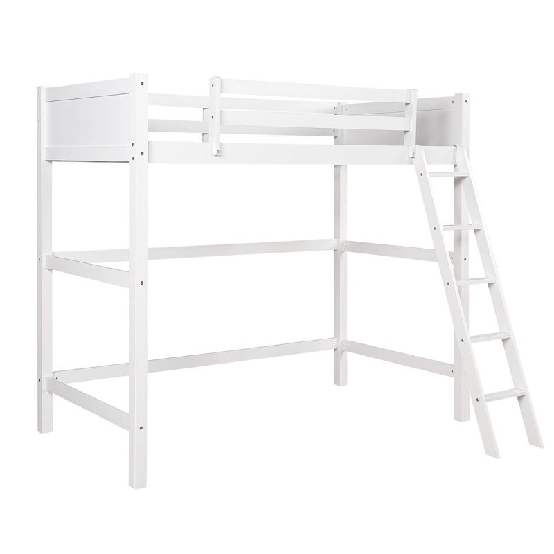 Mayweather Kids Twin Loft Bed, White