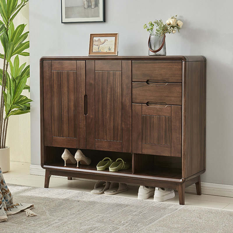 Armoire à chaussures en noyer noir