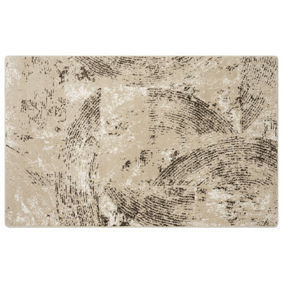 Vintage Textured Area Rug - Soft Floor Carpet with Canvas Backing, Non-Slip Living Room Bedroom Rug