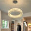 Lustre à DEL en cristal de salle à manger noir-1789435062