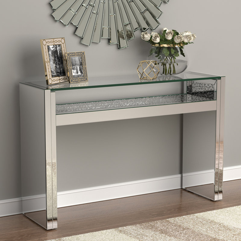 Eaker 47.75'' Glass Top Console Table
