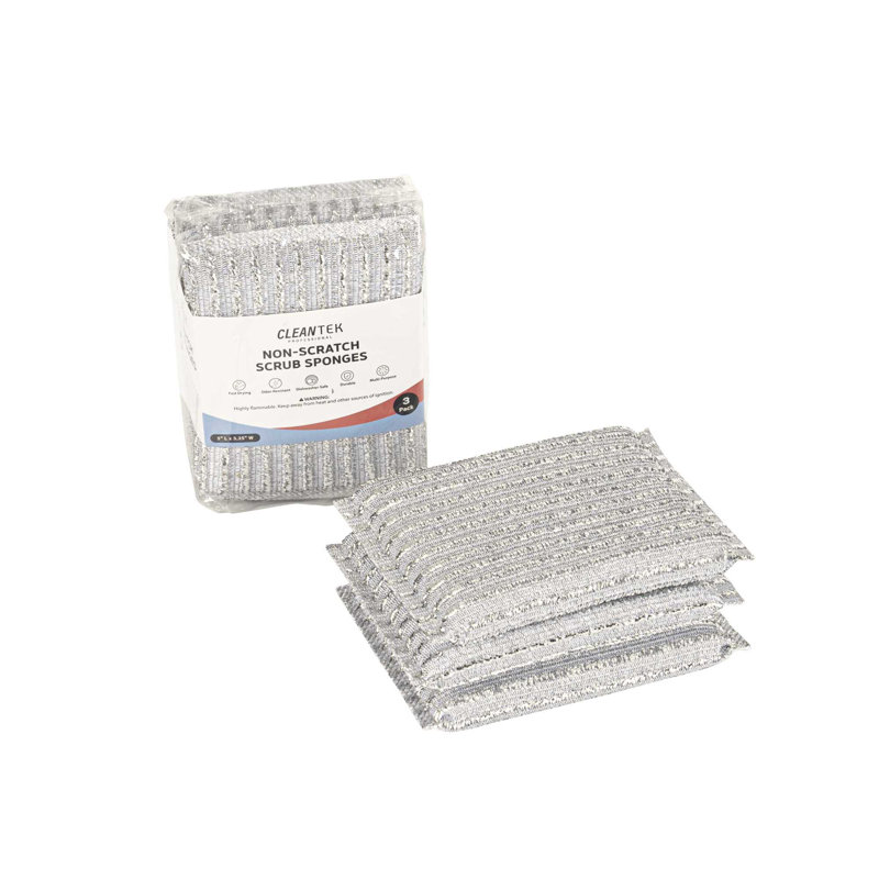 Éponge de cuisine pour restaurant 3 pièces 4,9 po x 3,3 po