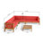 Jacklyn 6-Piece Solid Wood Modular Sectional with Cushions-1800474883