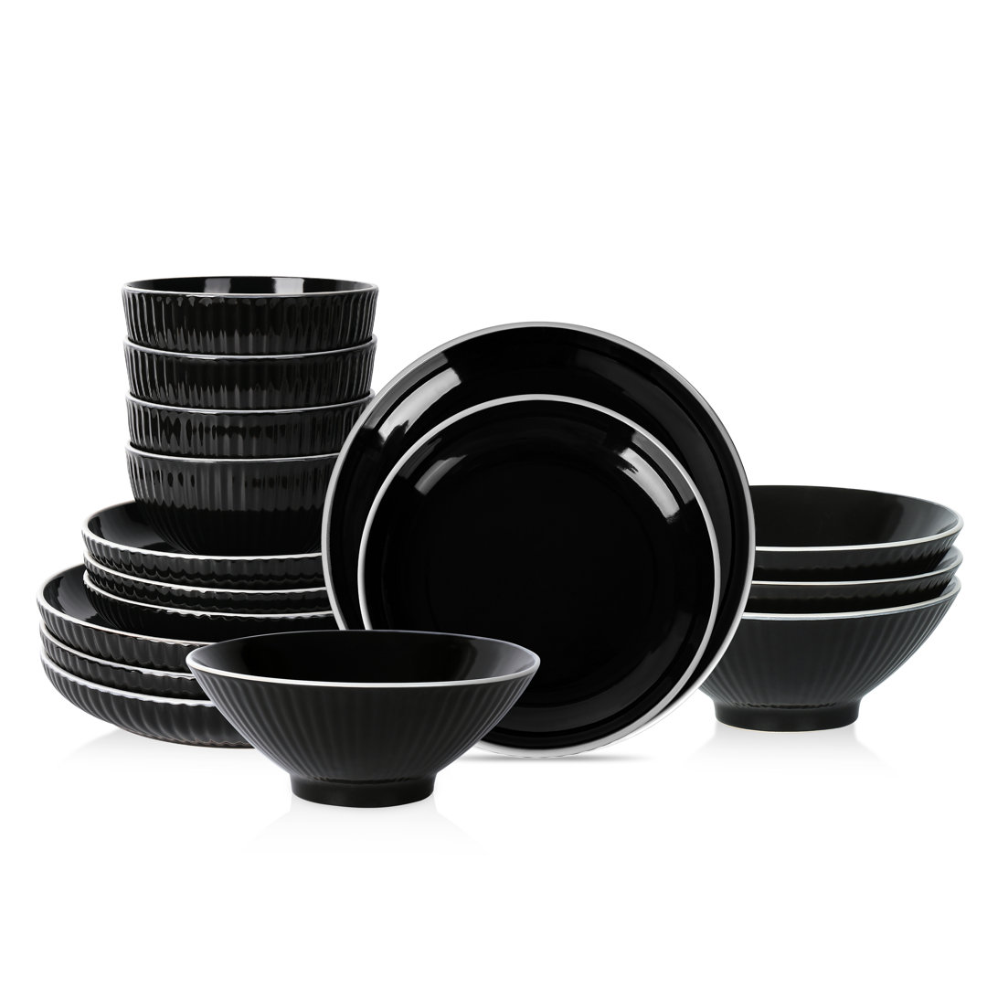 Christian Siriano Lustra Stoneware Dinnerware Set - Service for 4 Christian Siriano 