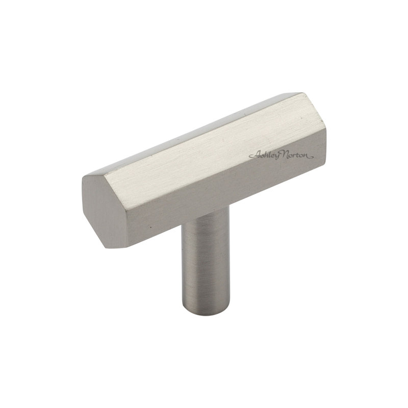 Hex Bar Knob, Satin Nickel