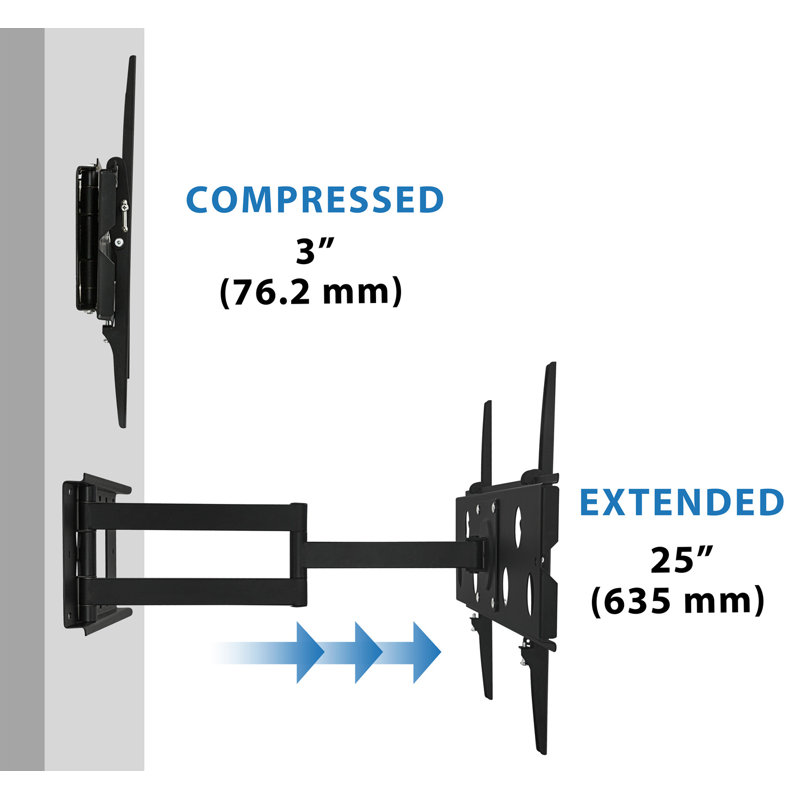 Black Metal Full Motion Desk Monitor Mount Arm