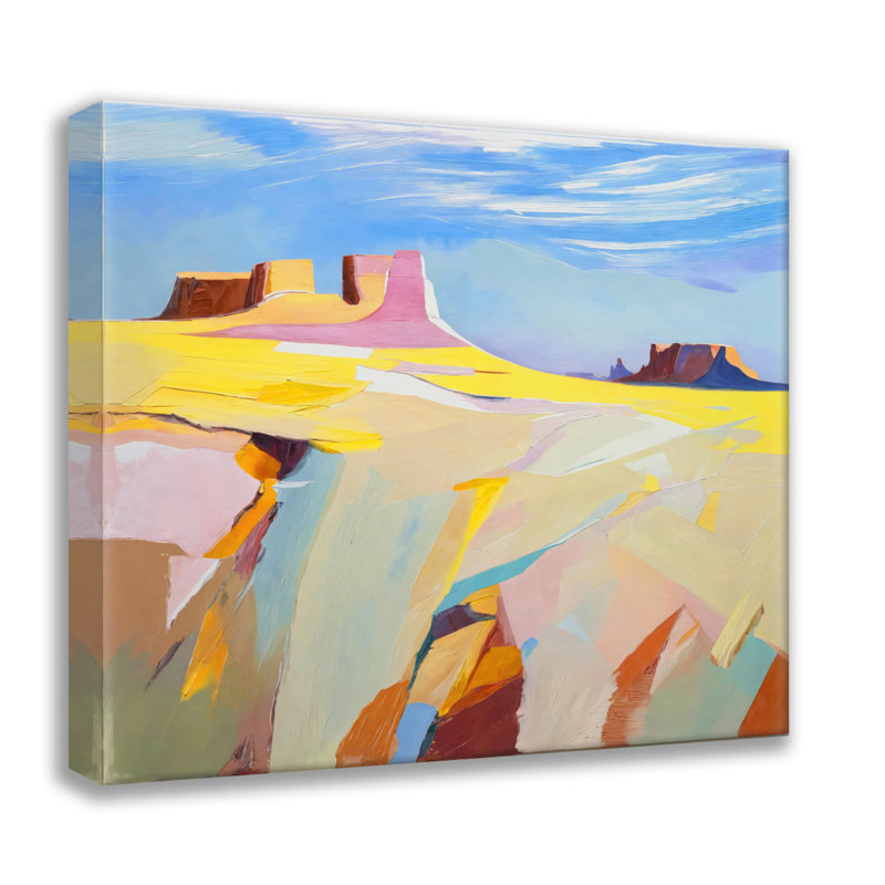 Buttes, estampe numérique sur toile tendue avec châssis, H 15 po x l 15 po