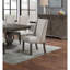 Chaises d'appoint traditionnelles 2Pc rembourrées à oreilles avec finition chêne
