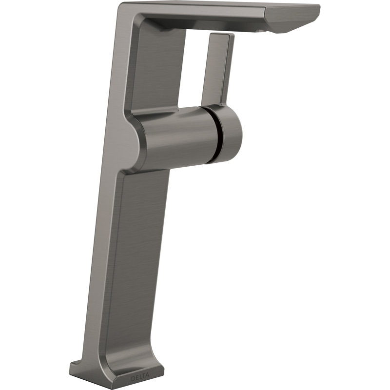 Pivotal Single Hole Bathroom Faucet with Drain Assembly and Diamond™ Seal Technology, Black Stainless