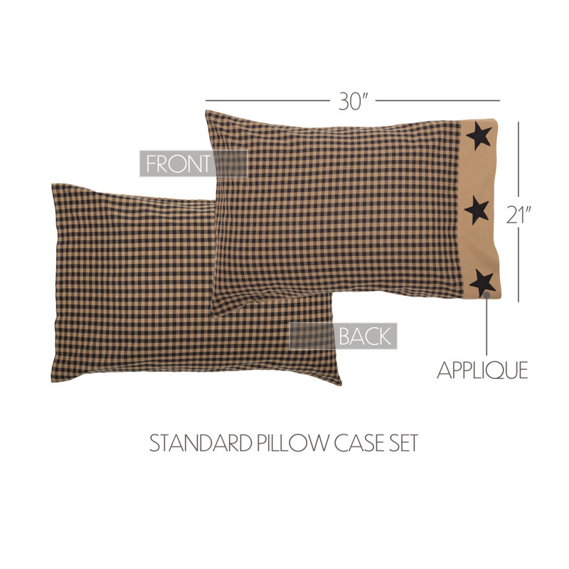 100% Cotton Checkered - Set of 2, Standard