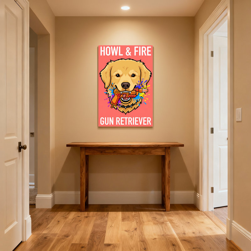Chiens d'animaux, H 20 po x l 30 po, Toile tendue, Ne s’applique pas
