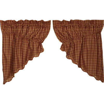 Addie Cotton Checkered Window Valance