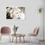 Fleur de gardénia blanche en or - peinture moderne glamour pour le salon-68896191-68896194