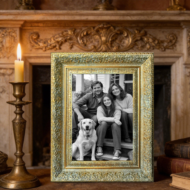 Cadre photo doré antique 1pc pour photos et décorations 8 "x 10", Antique Gold, 1, 8" W x 10" H