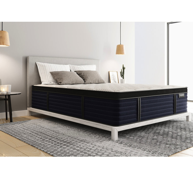 Matelas en latex grand froid 14,5 po, sensation moyenne, blanc 14,5 po, sensation moyenne, Grand lit, 14.26"