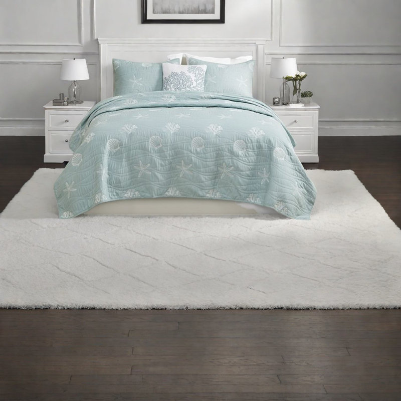 Ensembles de literie en coton de qualité supérieure, brodés réversibles, style bord de mer pour la maison