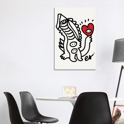 Spread Love And Graffiti Art by Emmanuel Signorino - Wrapped Canvas Painting