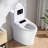 Smart Bidet Toilet Seat with Side Knob, Heated Seat, Adjustable Water Temperature and Pressure, Self Cleaning Nozzle and Night Light