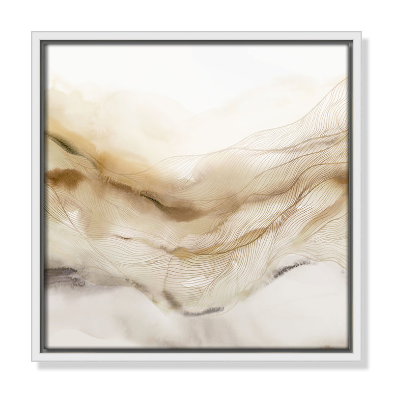 «Line Haze I» par Isabelle Z, Blanc, H 13,5 po x l 13,5 po