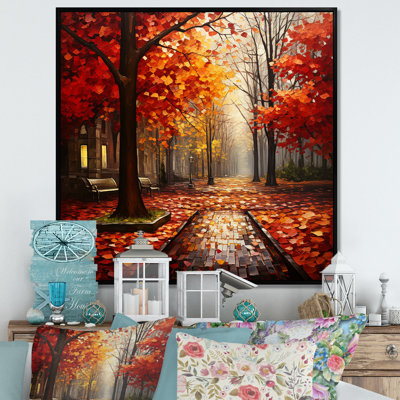 Autumn Park Sycamore Trees - Tree Sycamore Wall Art
