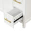 Meuble-lavabo 36 po avec comptoir d'évier, meuble-lavabo avec deux portes et trois tiroirs, bois massif, panneaux de fibres à densité moyenne, un paquet