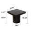 Table de bout moderne en placage de bois massif de 23,6 po (table basse incluse seulement)