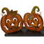 Plat en métal halloween citrouille
