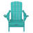 Set of 4 HDPE Outdoor Adirondack Chair Wood Texture Folding Firepit Chair  With  Cup Holder-113489353