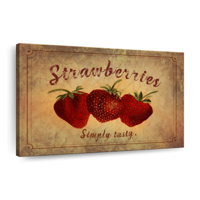 Fraises savoureuses sur toile