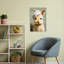 «Bathroom Bunny», art mural abstrait romantique moderne-129024890