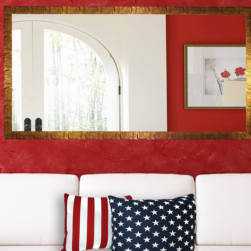 Guildford Wood Flat Wall Mirror, 30" H x 73.5" W