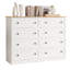 Commode 8 tiroirs pour chambre à coucher, commode de ferme pour placard 8 tiroirs, commode large moderne, armoire de rangement, chambre à coucher, salon, entrée, blanc-1828422013