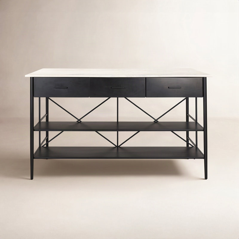 Mya Marble Top Kitchen Island
