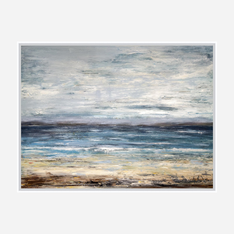 Gray Skies - Artist Enhanced Canvas Print, 20" H x 24" W x 1.75" D, White Framed Canvas