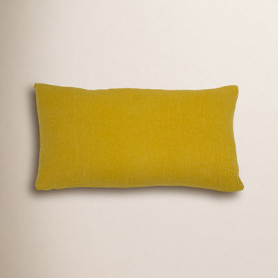 Simple Embroidered Linen Throw Pillow