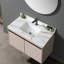 Comptoir de meuble-lavabo 43 po - Marbre blanc avec veines magnifiques, lavabo rectangulaire, dosseret de 4 po, trou de robinet pré-percé, armoires compatibles 42 po x 21 po, assorti aux armoires centrales: l 42 po x P 21 po