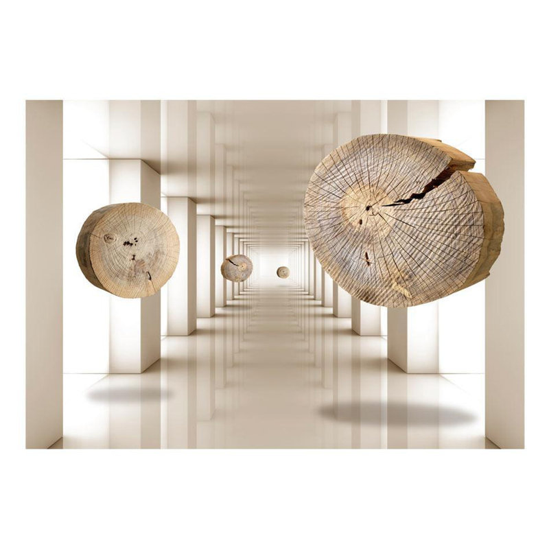 Murale disques en bois Jaral, L 82 po x l 115 po
