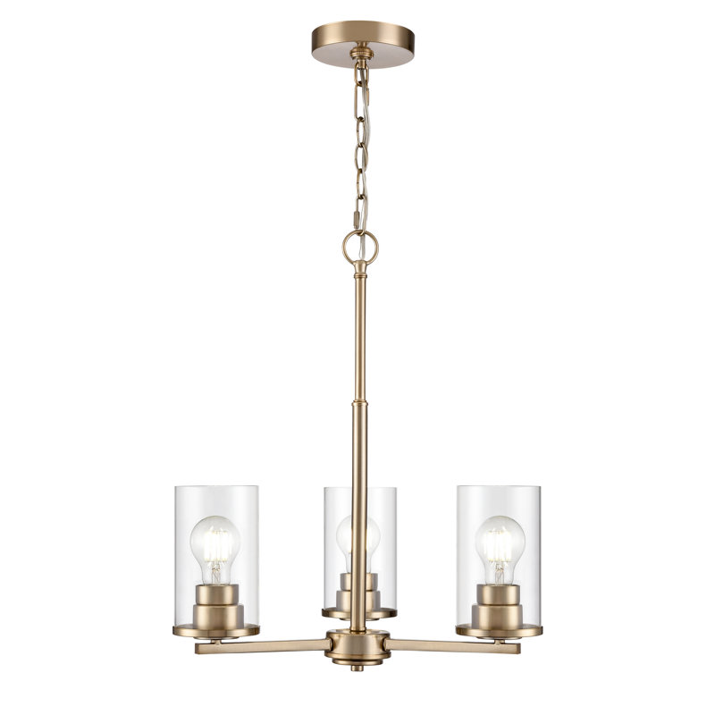 Lieberman Chandelier - Modern Gold, 3, 21.25" H x 19" W x 19" D