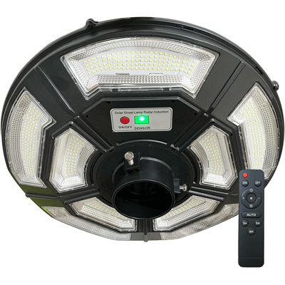 Fontane 16.5'' Diamond-shaped Dusk-to-Down Solar Lamp Post Head with Radar Sensor & Remote