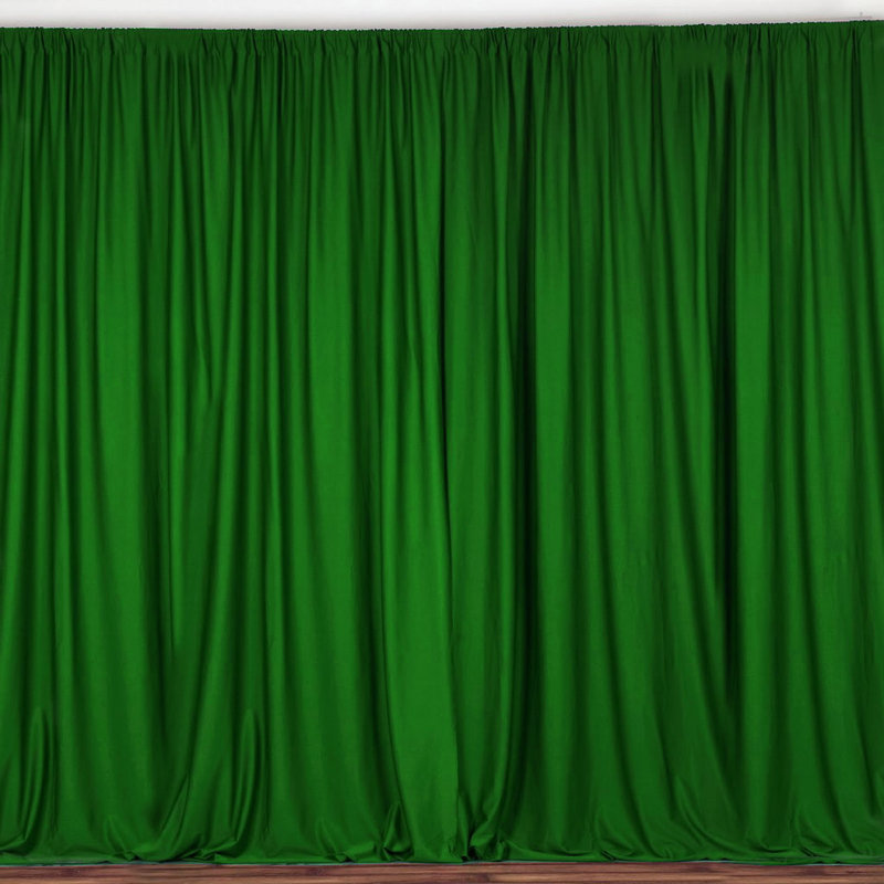 Antion Semi Sheer Curtain Single Panel, 56" x 108", Red